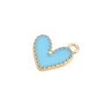 Gold Alloy Colorful Heart Charm