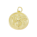 18k Gold Plated Brass Bee Charm
