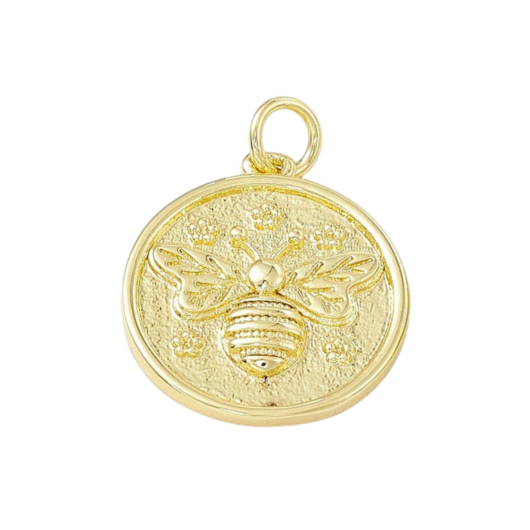 18k Gold Plated Brass Bee Charm