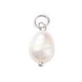Silver Brass Freshwater Pearl Charm