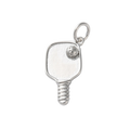 Silver Brass Pickleball Charm