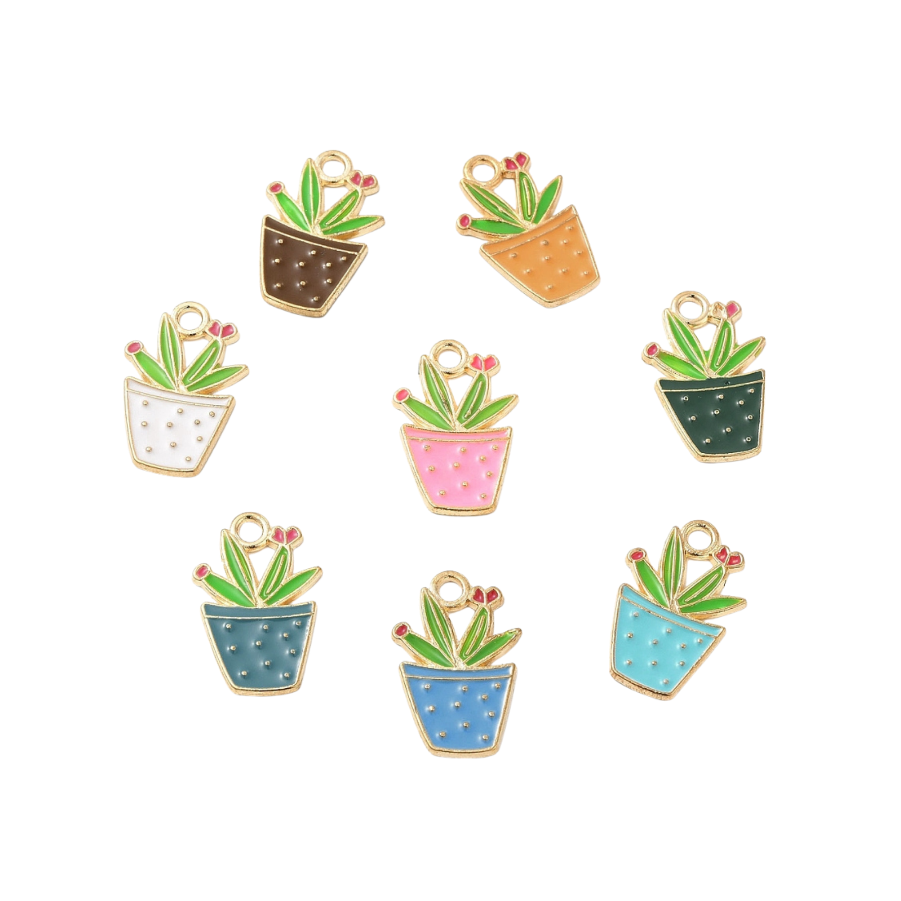 Gold Alloy Assorted Plant Charm