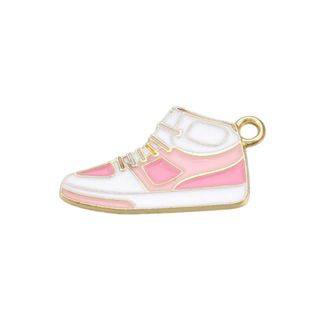 Gold Alloy Pink Sneaker Charm