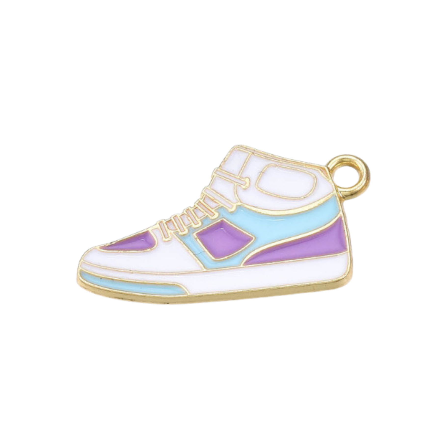 Gold Alloy Purple Sneaker Charm