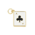 18k Gold Plated Brass Playing Card Charm