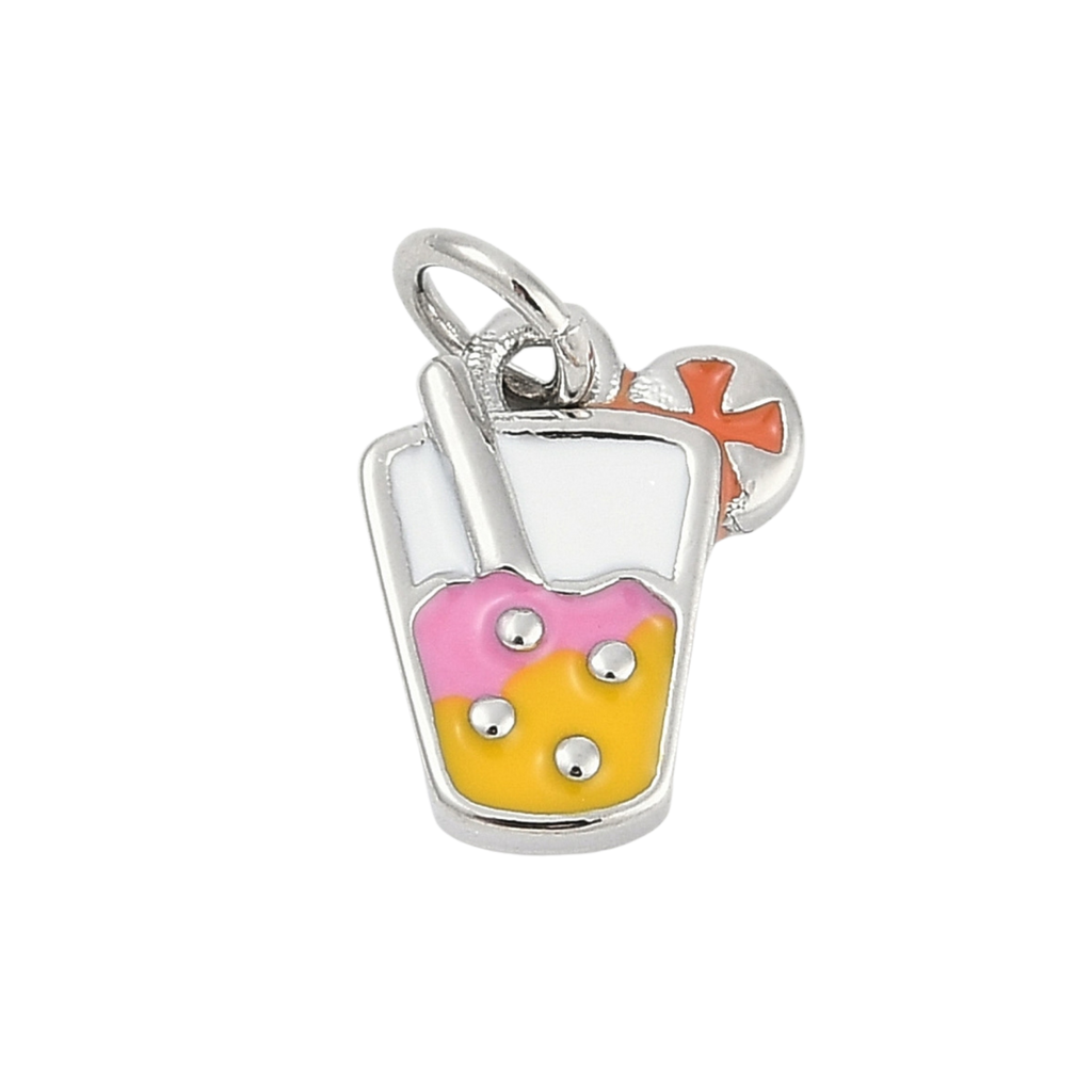 Silver Brass Drink Charm