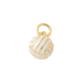 18k Gold Plated Brass Volleyball Mini Sports Charm