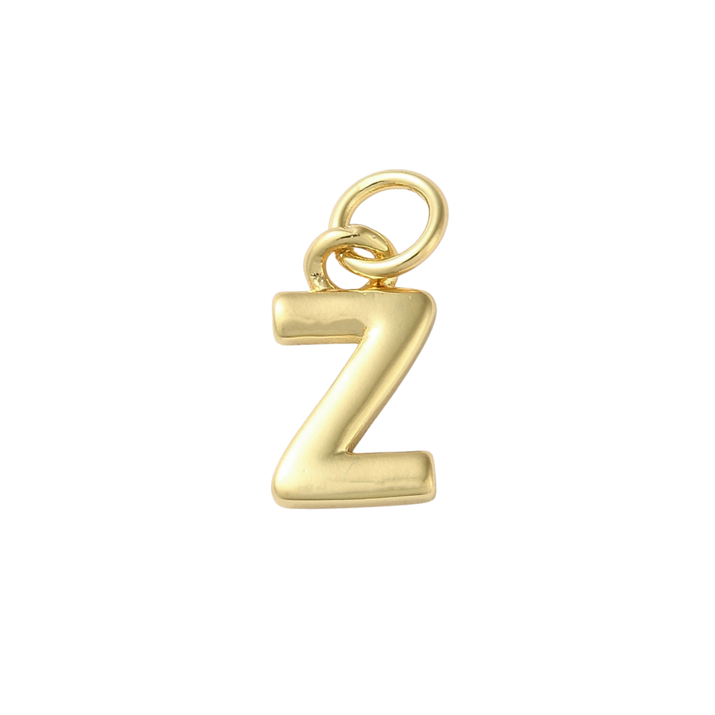 18k Gold Plated Brass Initial Charm Individual Letters