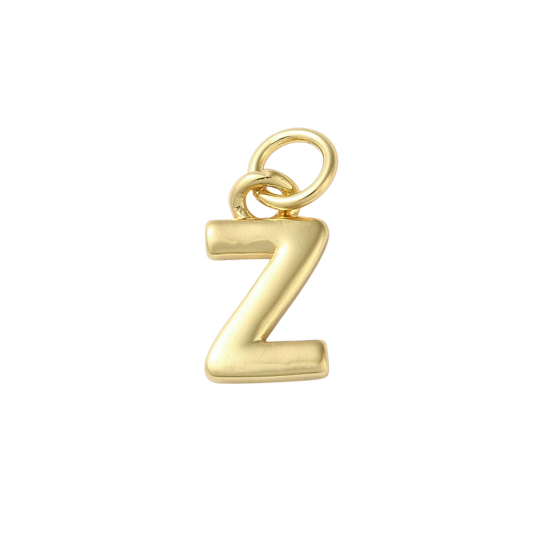 18k Gold Plated Brass Initial Charm Individual Letters