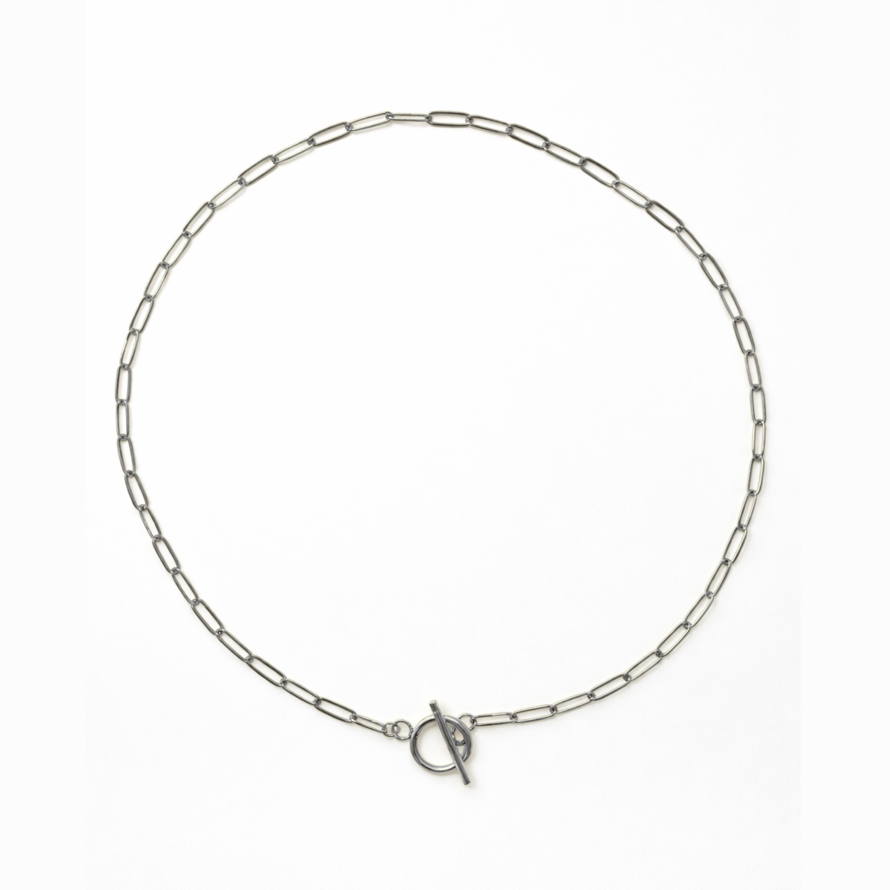 Stainless Steel Toggle Paperclip Chain Necklace