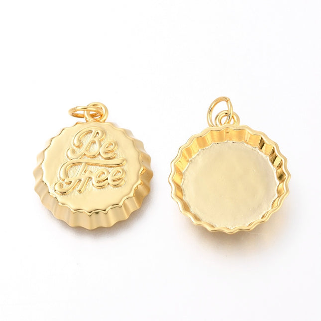 Be Free Bottle Cap Charm
