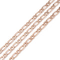 Rose Gold Figaro Chain By the Foot - Ion Plated Stainless Steel