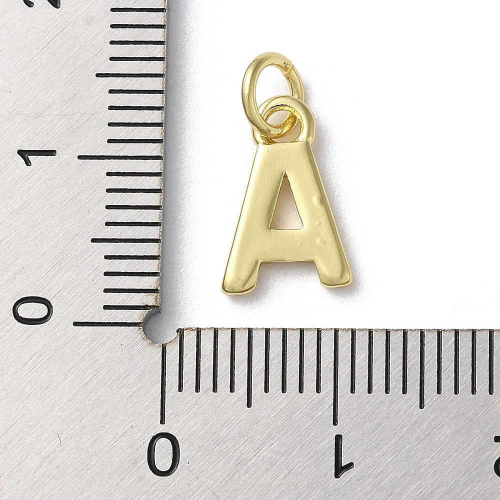 18k Gold Plated Brass Initial Charm Full Set