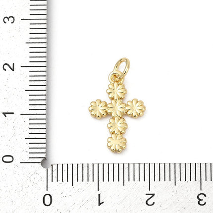 Cross Daisy Charm