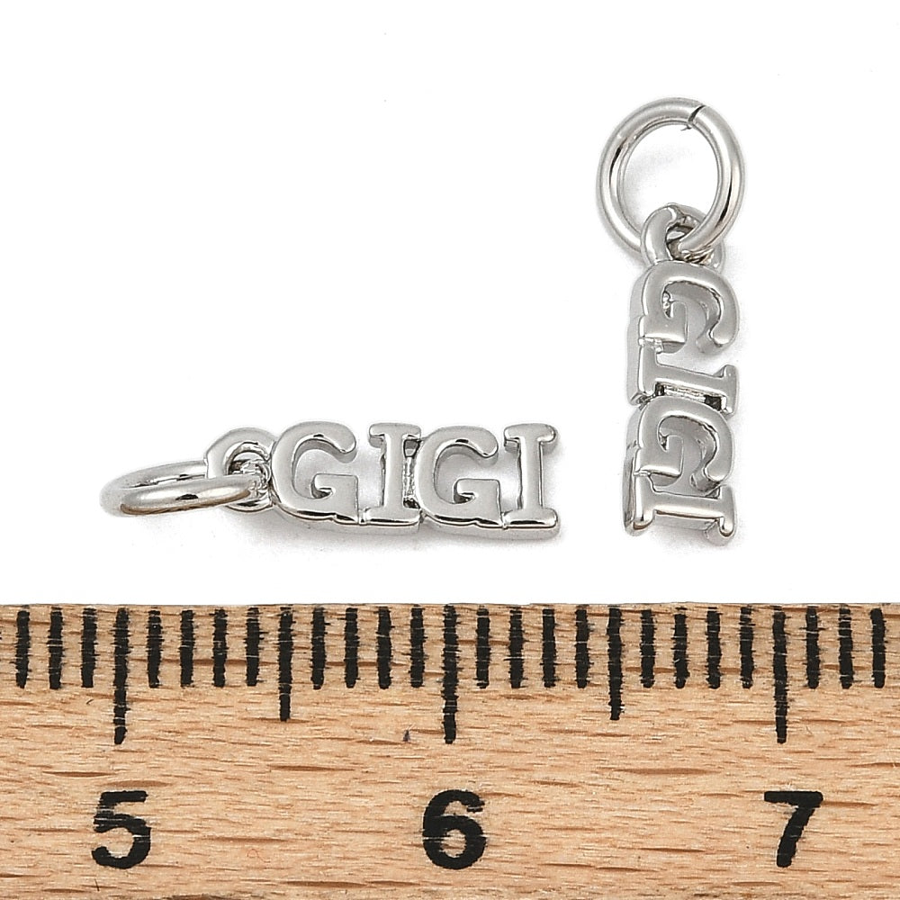 Silver Brass Gigi Charm